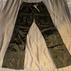 Boohoo Olive Cargo Drawstring Trousers